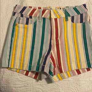 striped shorts